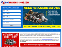 Tablet Screenshot of gottransmissions.com